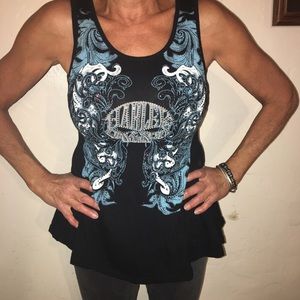H-D rhinestone tank top